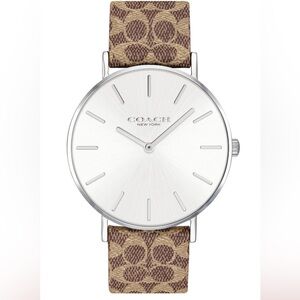 COACH NWT/ NIB/ Woman’s/ Perry Brown Canvas Strap/Watch 36mm